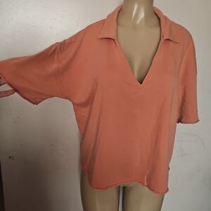 Universal Thread Women's Rust V-Neck Blouse